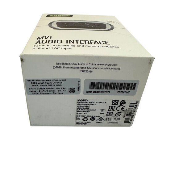 Shure MVi Digital Audio Interface Microphone Connection Computer NIB NEW in Box - Picture 13 of 13